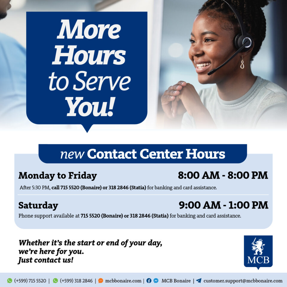 MCBB Post Contact Center Opening Hours ENG