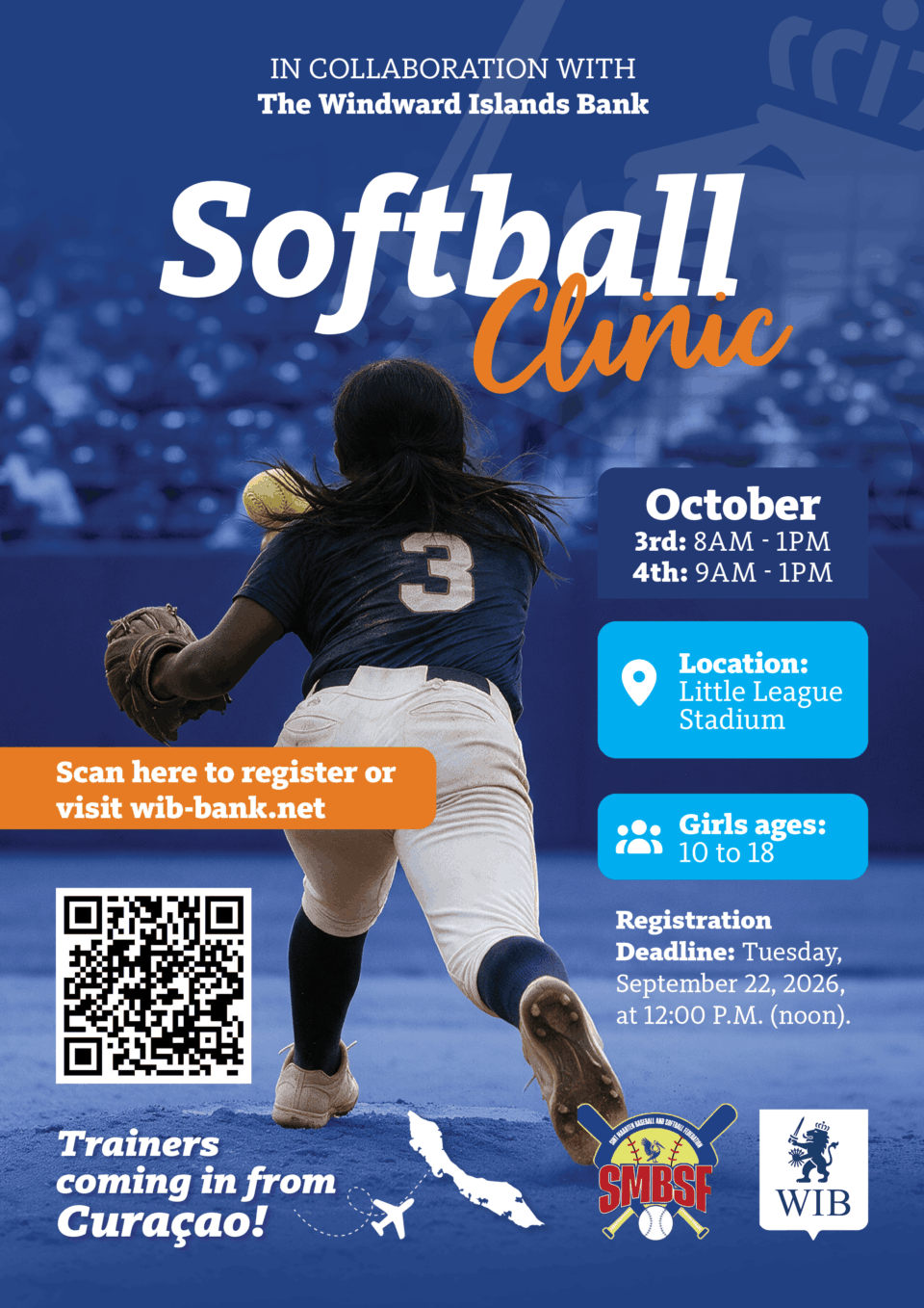 Wib smbsf girls softball clinic october 2026 sint maarten