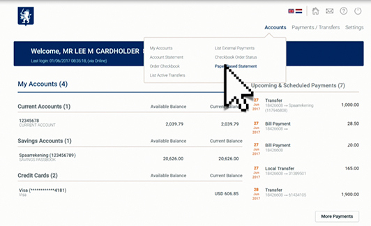 Step 2 > Select Paper Based Statement.