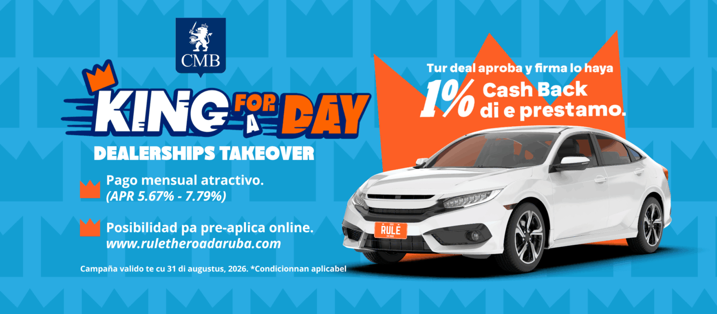 King for a Day Car Loan Promo – CMB Aruba
